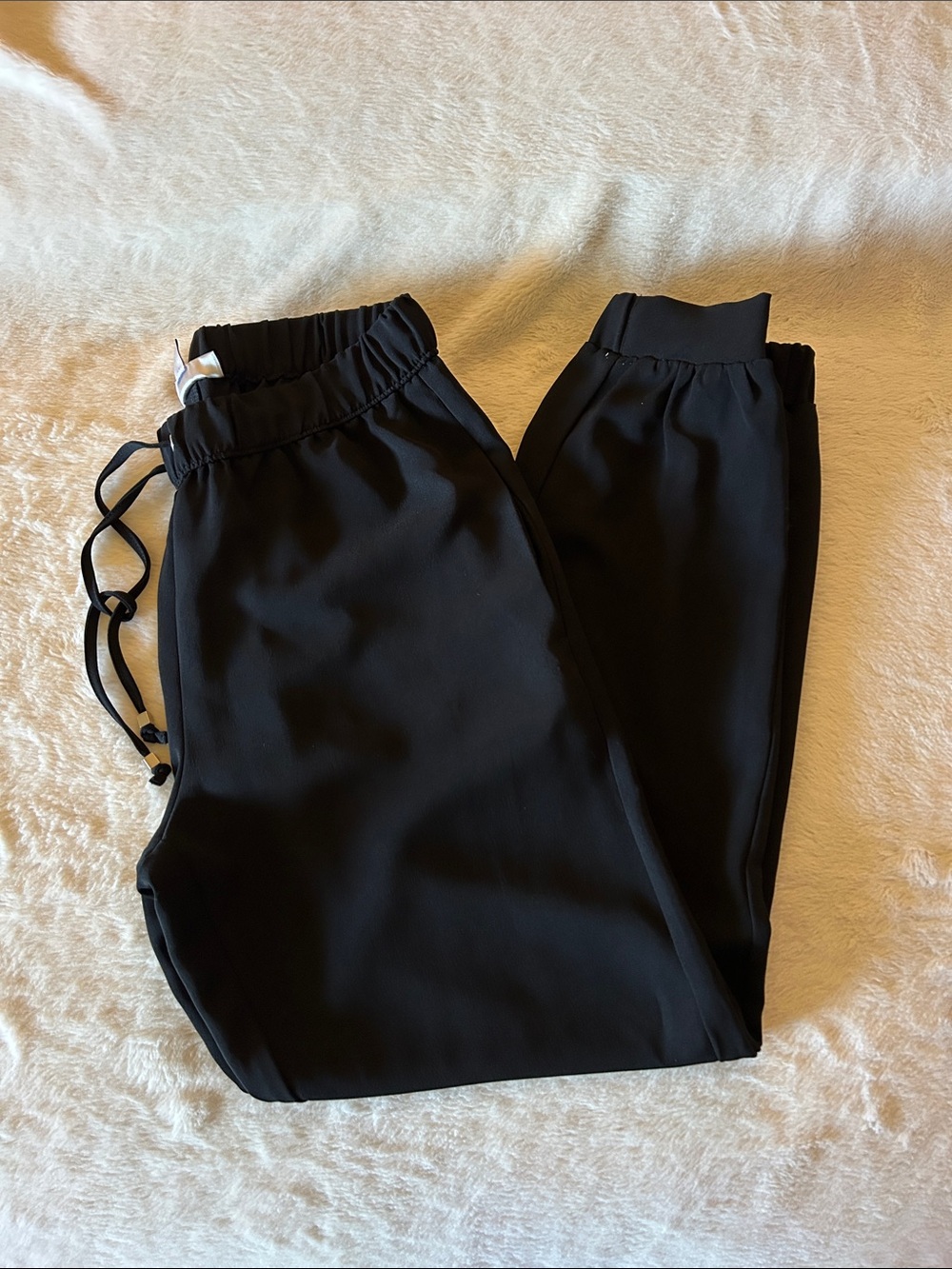 Jennifer Lopez Black Drawstring Elastic Waist Pants